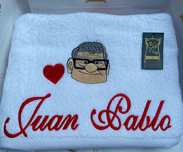 Toalla personalizada para hombre de Abuelito Up - 393