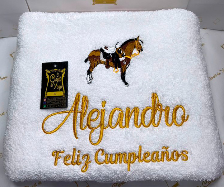 Toalla personalizada para hombre de caballo completo - 399