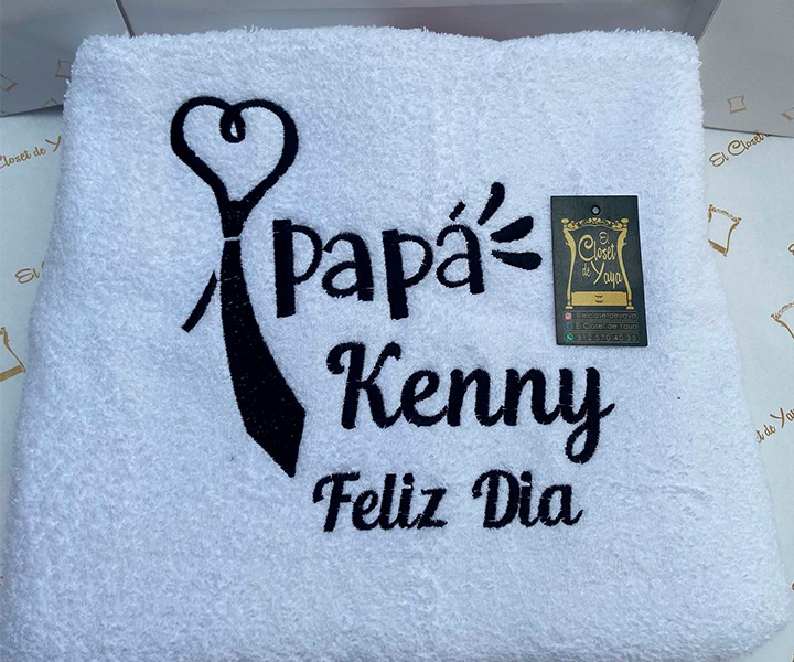 Toalla personalizada para hombre de corazon papá - 403