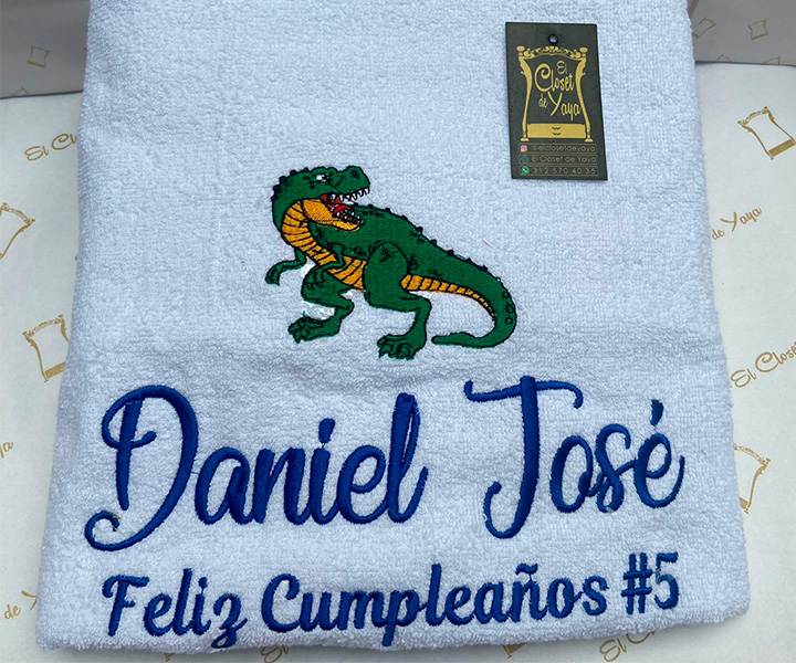 Toalla personalizada para hombre de dinosaurio 2 - 410