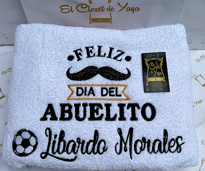 Toalla personalizada para hombre día del abuelito - 408