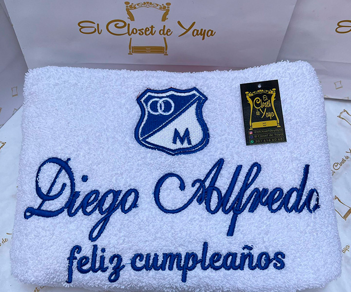 Toalla personalizada para hombre de Equipo Millonarios - 412