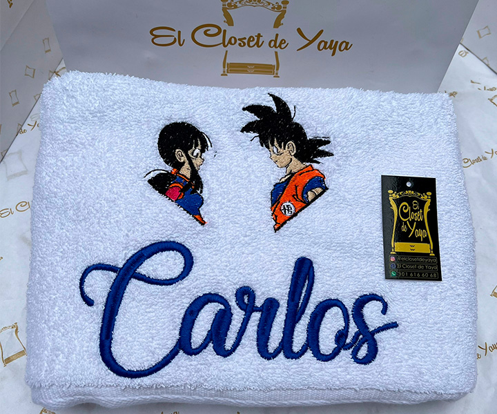 Toalla personalizada para hombre de gokú pareja - 435