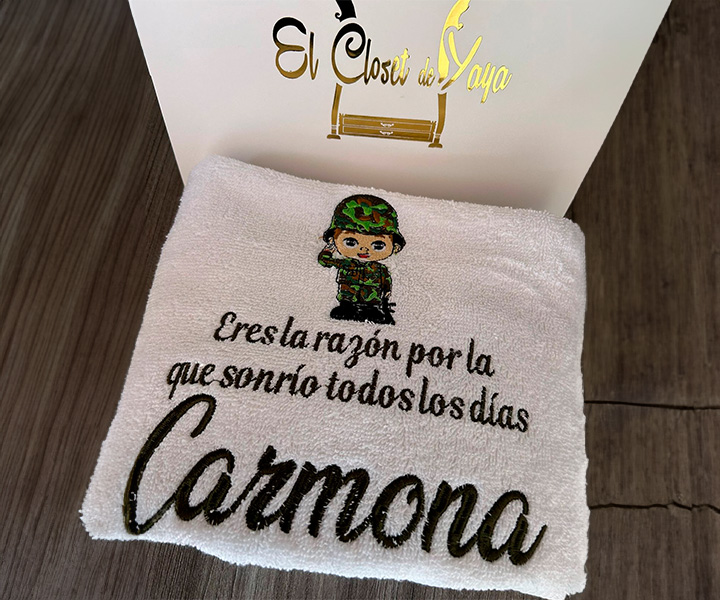 Toalla personalizada para hombre de militar - 288