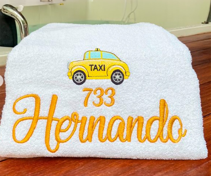 Toalla personalizada para hombre de taxi - 299