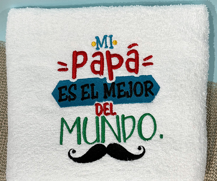 Toalla personalizada para papá con frase - 305