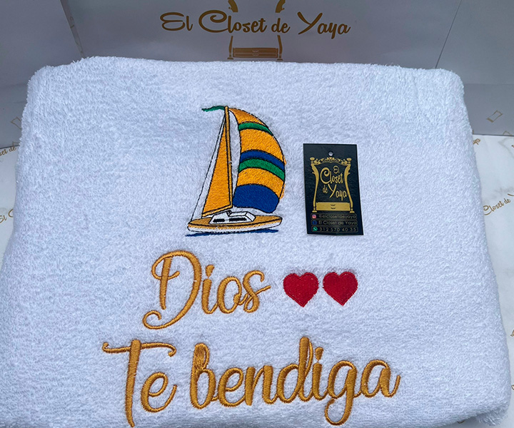 Toalla personalizada para hombre de velero - 450