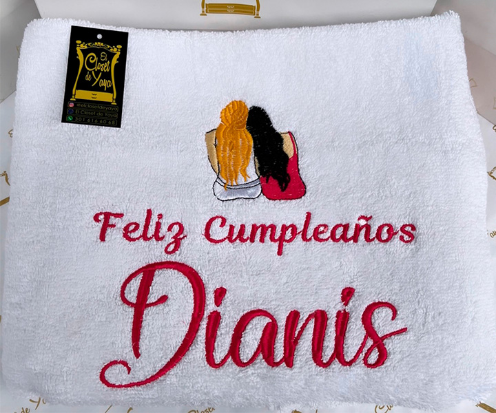 Toalla personalizada para mujer de amigas - 514