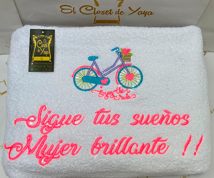 Toalla personalizada para mujer de bicicleta - 516