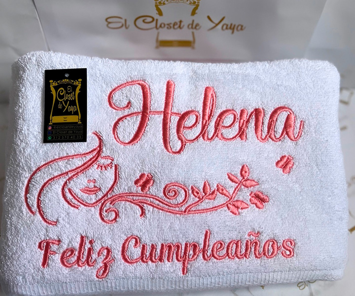 Toalla personalizada para mujer de cumpleaños - 322