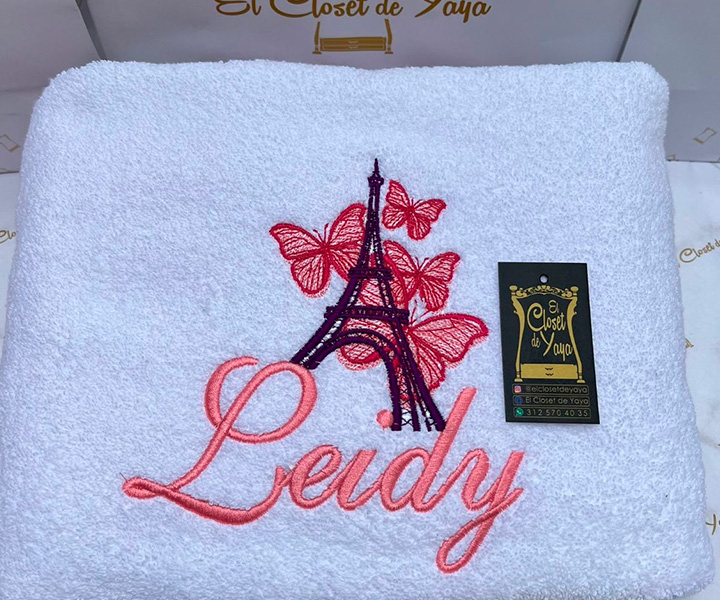 Toalla personalizada para mujer de torre de Paris - 323