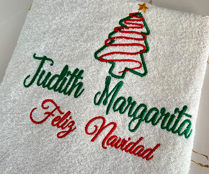 Toalla personalizada de navidad de arbol - 577