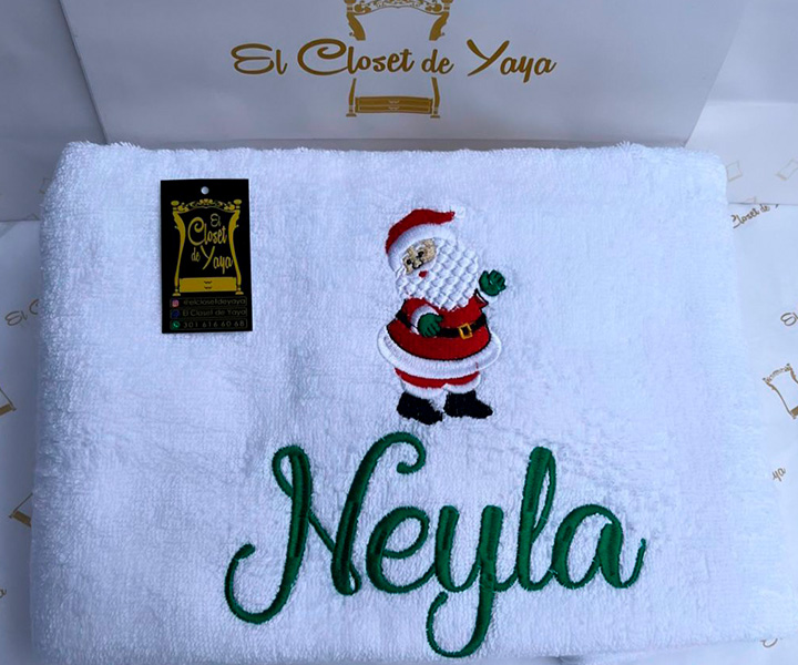 Toalla personalizada de navidad de papa noel - 562