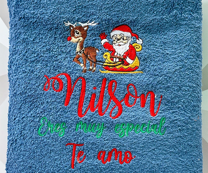 Toalla personalizada de navidad de papa noel - 550