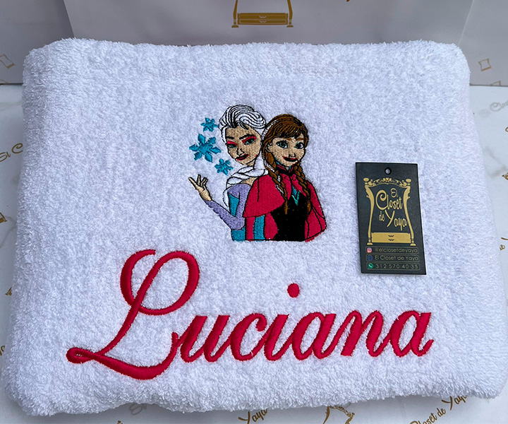 Toalla personalizada para niña de frozen - 490