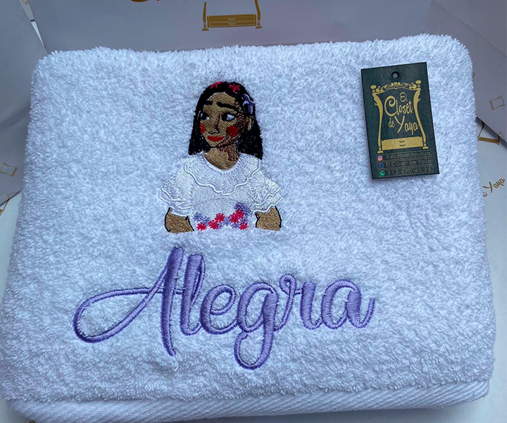 Toalla personalizada para niña de Isabella encanto - 494