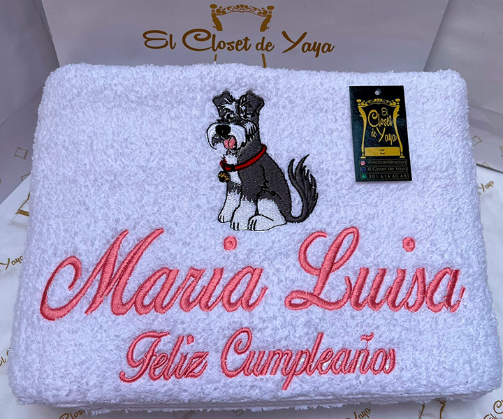 Toalla personalizada para niña de perrito - 338