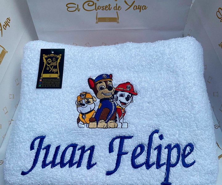 Toalla personalizada para niño color blanco de Paw Patrol - 427