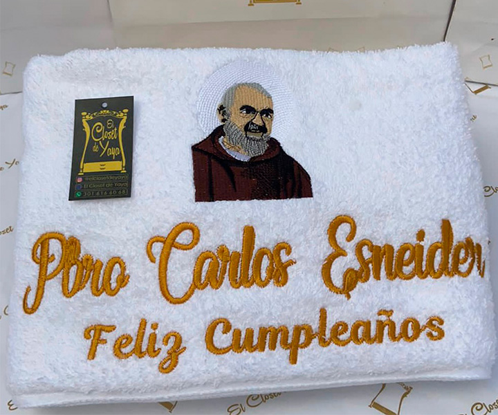 Toalla personalizada de Padre Pio - 383